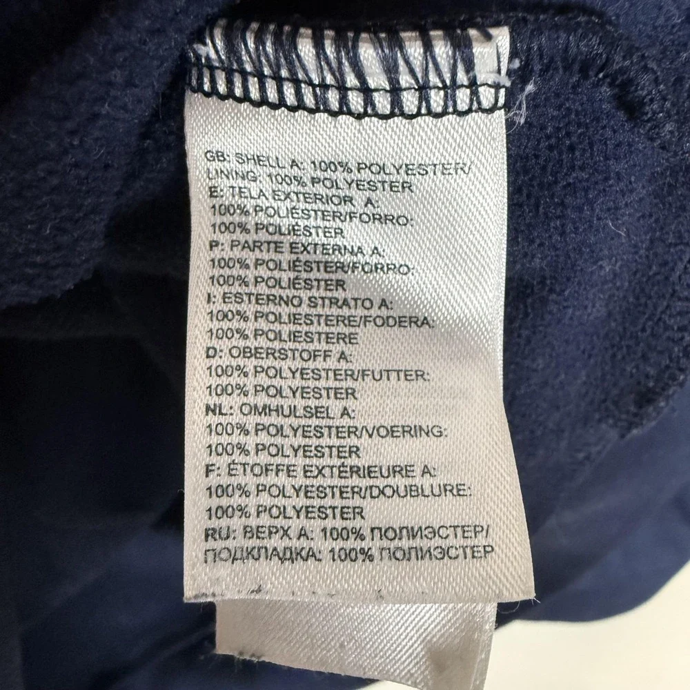 The North Face Hoodie Mens Small Blue Pullover Fleece Logo Graphic Kangaroo‎
